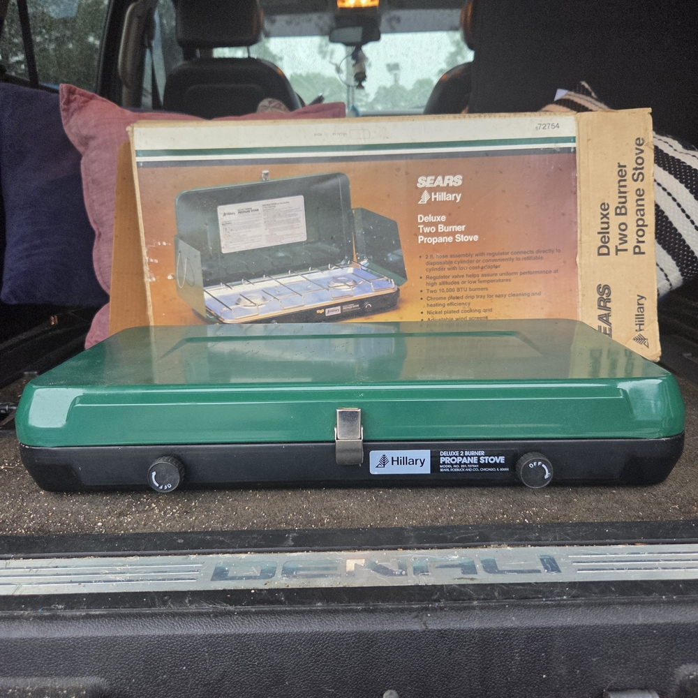 Sears Hillary Green Two Burner Propane Stove